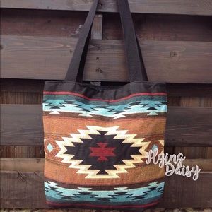 New Cotton Southwest Tote Market Bag School Purse